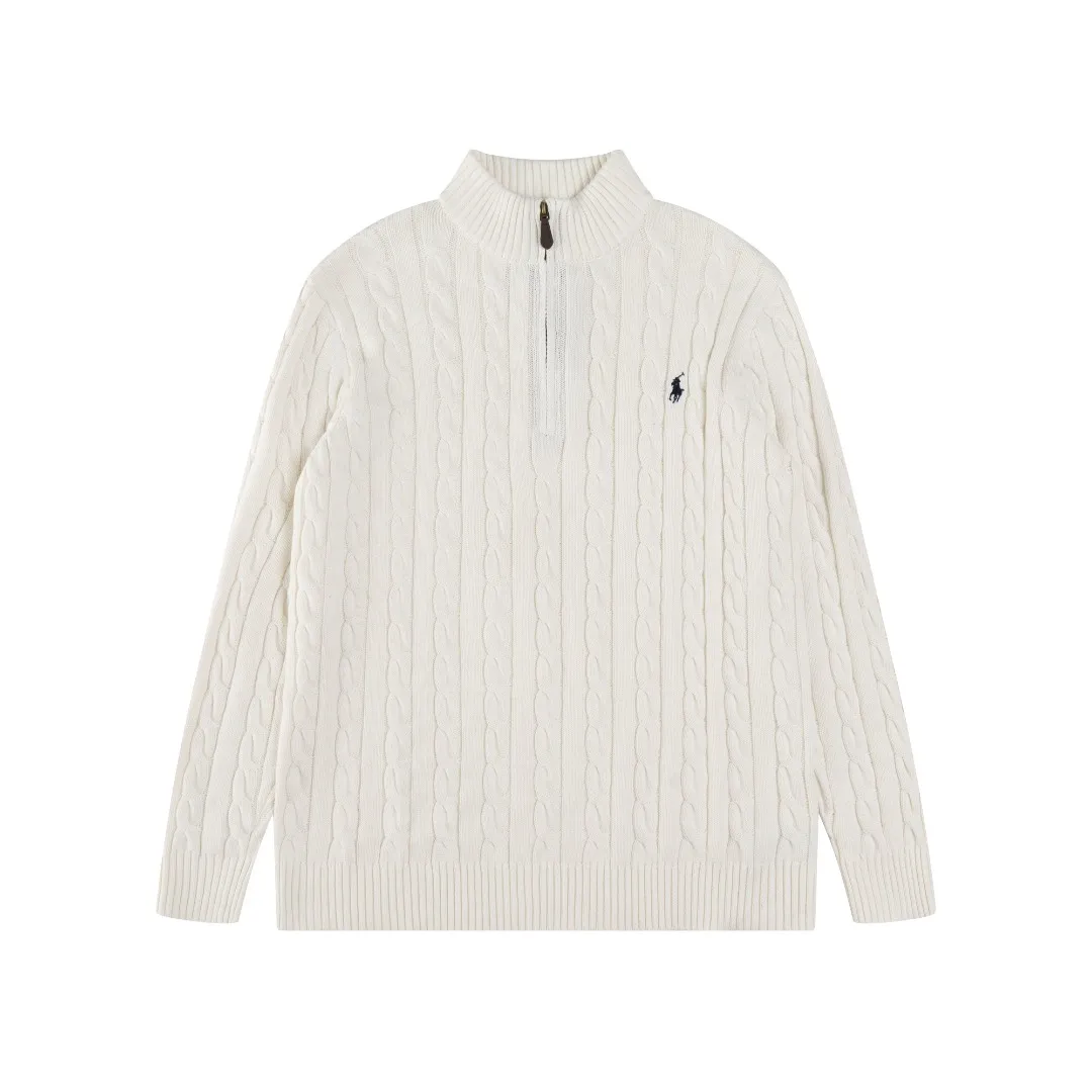 P236 #R92 RALPH LAUREN Ralph Lauren fifteen colors classic small label embroidery logo turtleneck pullover half-zip knitted cable sweater with high-density LOGO embroidery on the chest and original customized tag accessories. Made of pure cotton yarn, pure cotton is skin-friendly and comfortable, small label war horse embroidered twist turtleneck sweater 🐎 high quality, follow the blogger to learn how to wear it! Let’s buy a Ralph Lauren cable sweater. It’s a super hard-to-find series after it became popular. It’s hard to find one on the official website. It’s simple and practical to wear, with a lazy and loose feel. The thickened fabric has more texture, feels soft and delicate, and has a loose fit. Whether worn alone or layered, you can wear different styles of fashion with just one piece!   Size：XS S M L